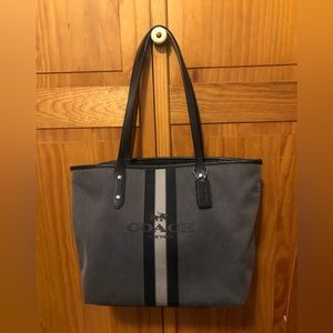 Coach Tote Bag (Grey and black bag)